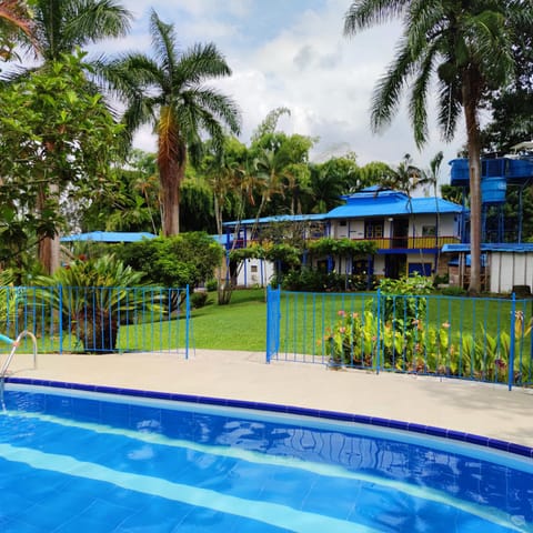 Property building, Natural landscape, Pool view
