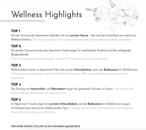 Lebe`oetz - Das Ferienapartmenthaus im Zentrum von Oetz Apartment in Tyrol