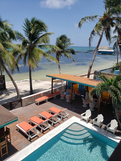 Property building, View (from property/room), Sea view, Swimming pool, sunbed
