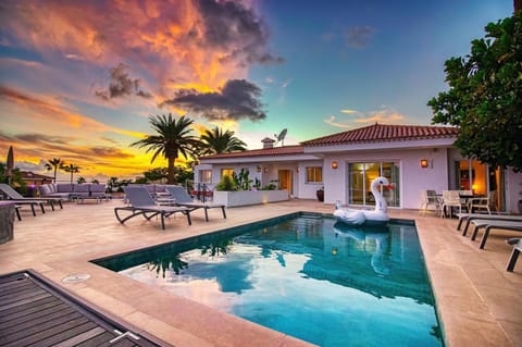 Property building, Living room, Swimming pool