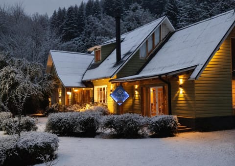 Property building, Natural landscape, Winter, Garden, Garden view