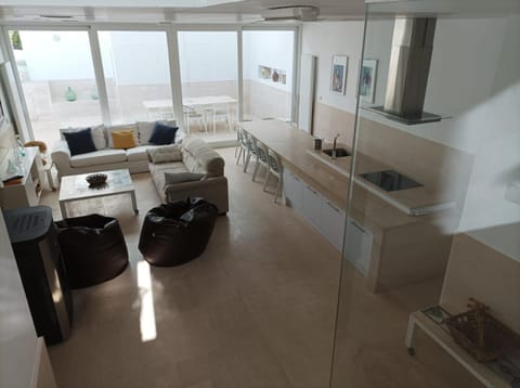 Living room, kitchen