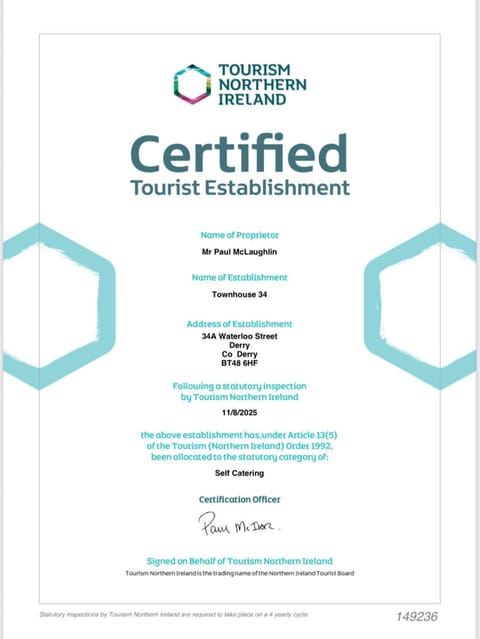 Townhouse 34 Apartment in Londonderry