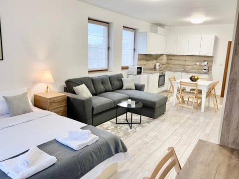 Bed, Kitchen or kitchenette, Photo of the whole room, Seating area, Dining area, kitchen