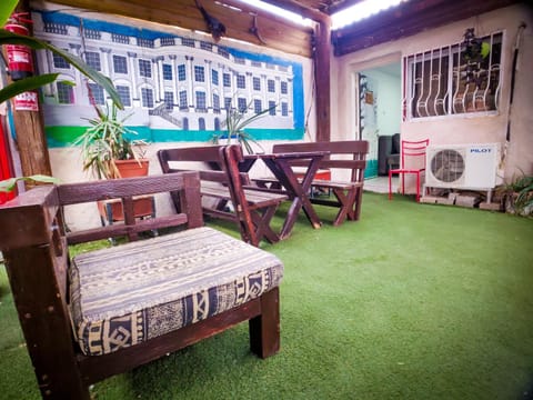 Patio, Property logo or sign, Seating area