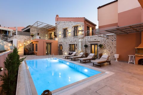 Property building, Patio, Swimming pool, sunbed