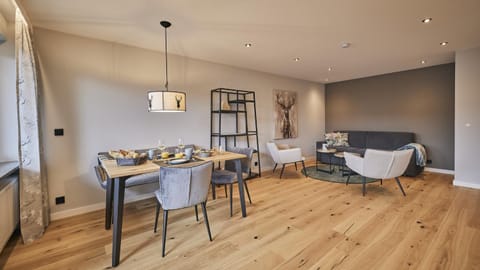 Photo of the whole room, Seating area, Dining area