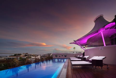 Pool view, Swimming pool, Swimming pool, Sunset