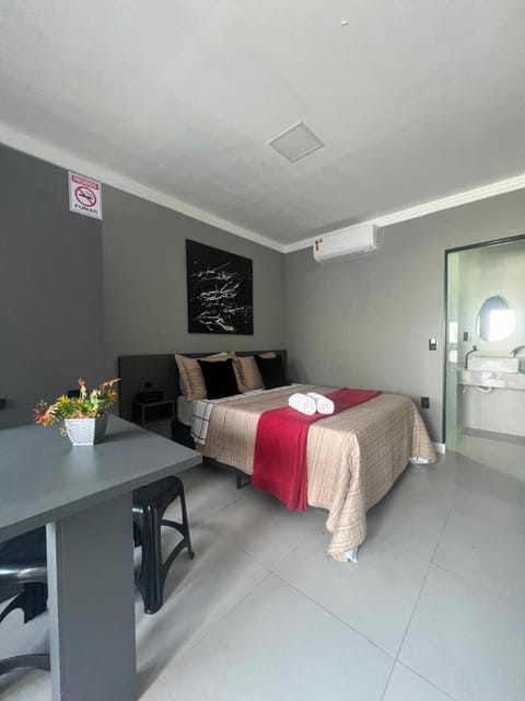 Photo of the whole room, air conditioner