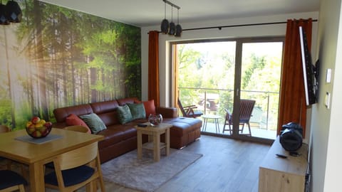 Living room, Seating area, Garden view