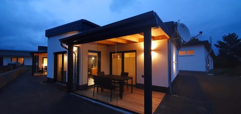 Property building, Night, Balcony/Terrace