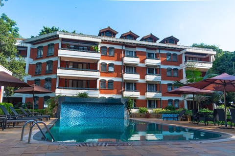 Property building, Pool view, Swimming pool