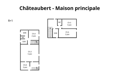 Crazy Villa Chateaubert 28 - Heated pool - Basket - 2h Paris - 30p Villa in Centre-Val de Loire