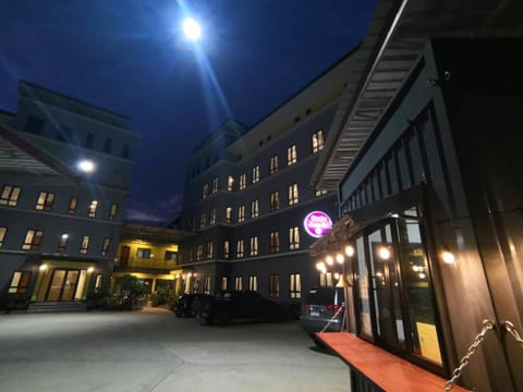 Property building, Night, Neighbourhood