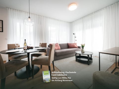 Living room, Seating area, Dining area