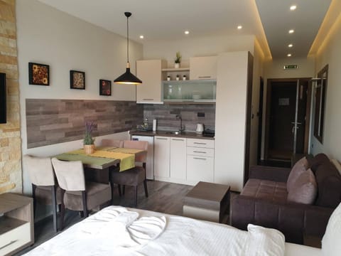 Kitchen or kitchenette, Living room, Dining area