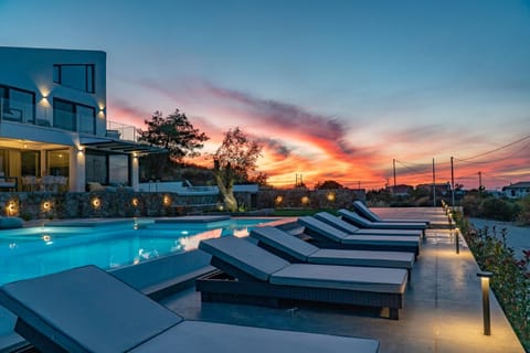 Swimming pool, Sunset