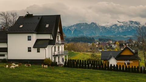 Property building, Natural landscape, Animals, Mountain view