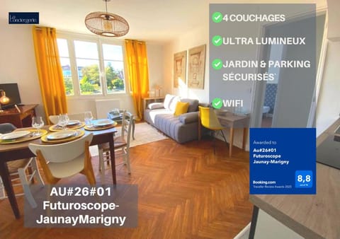 Moulin#1-Yellow'appart - Futuroscope-Jardin & Parking Apartment in Centre-Val de Loire