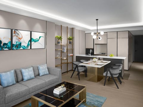 Living room, Seating area, Dining area