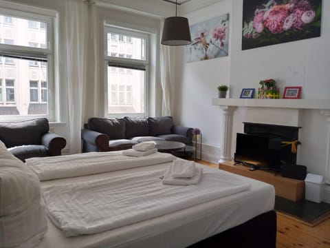 Bed, Living room, Photo of the whole room, Seating area, Bedroom