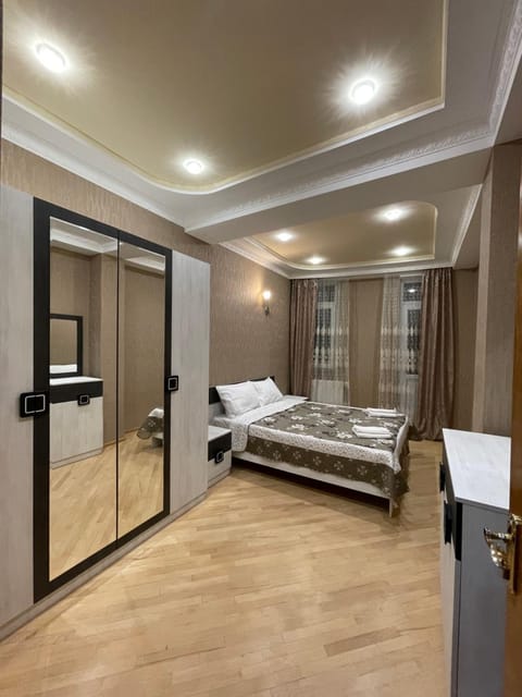 Bed, Photo of the whole room, Bedroom, towels, wardrobe