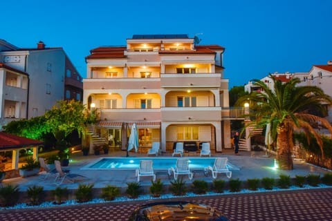 Property building, Pool view, Swimming pool, Sunset