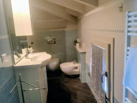 Shower, Toilet, Bathroom, bidet, hair dryier, towels