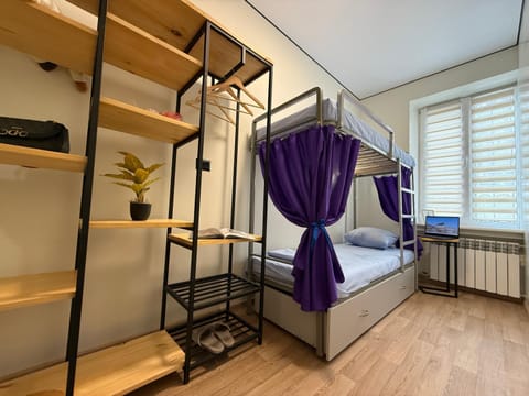 Bed, Photo of the whole room, Bedroom, bunk bed, wardrobe
