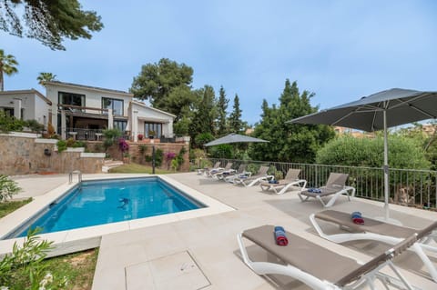 Property building, Living room, Swimming pool