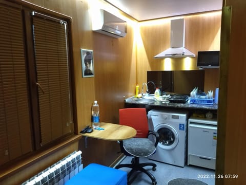 Dining area, stove, washing machine, air conditioner