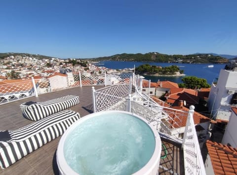 Hot Tub, View (from property/room), Balcony/Terrace, Sea view