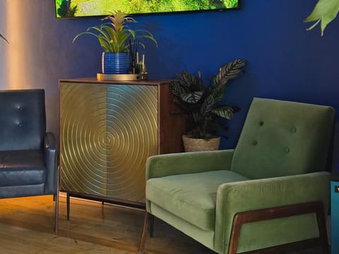 The NEW Blue Horse Suite at The Grumpy Schnauzer B&B Luxury Private Indoor Hot Tub Breakfast in Bed Bed and Breakfast in Coatbridge