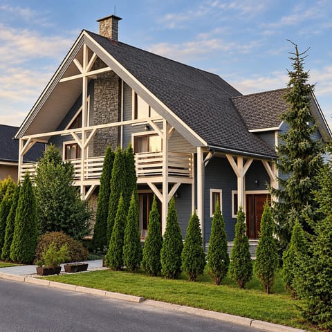 Property building, Spring, Garden, Garden view