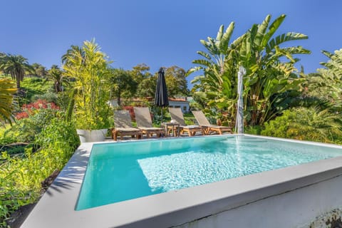 Property building, Living room, Swimming pool