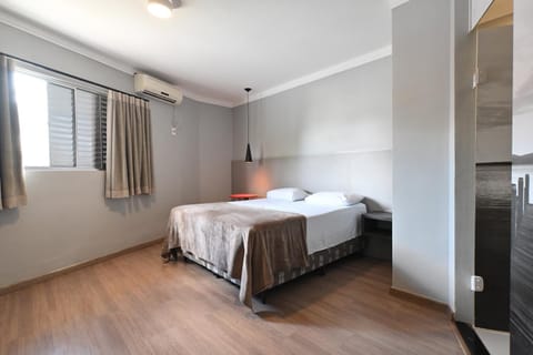 Bed, Photo of the whole room, Bedroom, towels, air conditioner