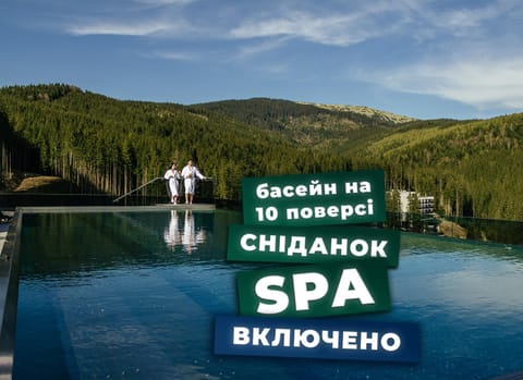 Summer, Spa and wellness centre/facilities, Text overlay, Mountain view, Pool view, Swimming pool, Breakfast, VIP