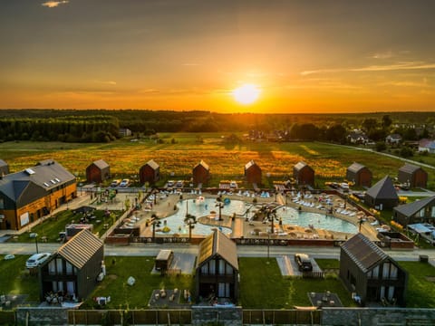 Bird's eye view, Sunset