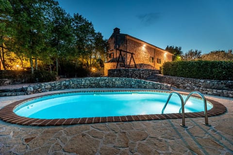 Property building, Swimming pool, Sunset
