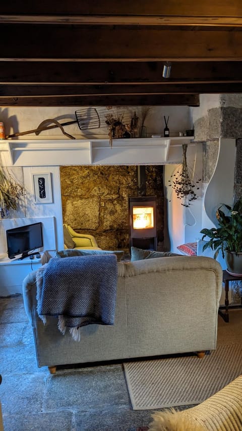Living room, fireplace