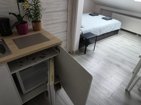 Bed, Kitchen or kitchenette, Photo of the whole room, Bedroom