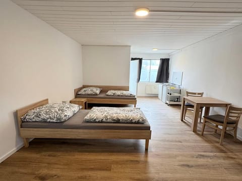 Bed, Living room, Photo of the whole room, Seating area, Bedroom, stove