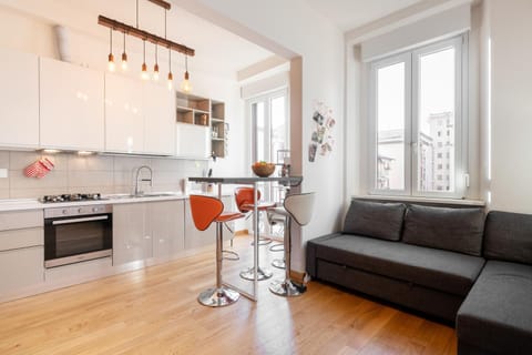 Kitchen or kitchenette, Living room, Dining area