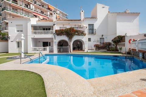 Property building, Living room, Swimming pool