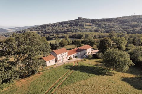 Property building, Spring, Natural landscape, Bird's eye view, Mountain view
