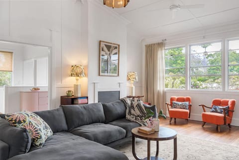 Living room, fireplace
