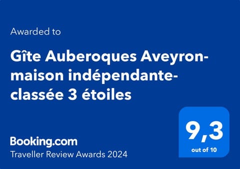 Gîte Auberoques Aveyron- maison indépendante- classée 3 étoiles House in Auvergne-Rhône-Alpes