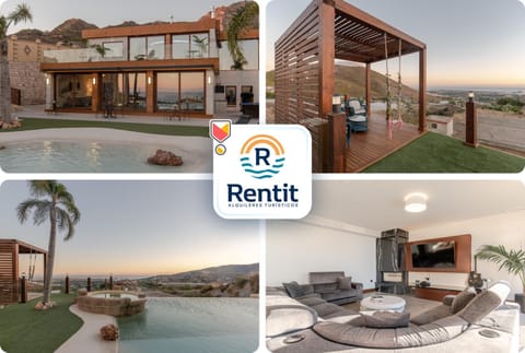 Property building, Patio, Day, Natural landscape, Pool view, Swimming pool