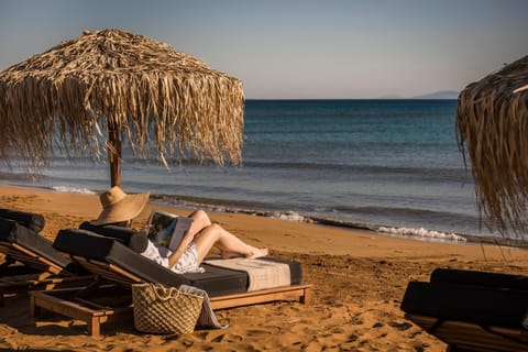 Day, Natural landscape, Beach, Sea view, sunbed