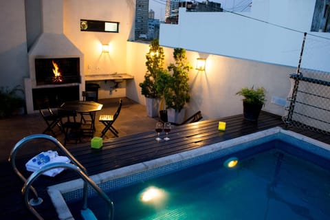 Patio, BBQ facilities, Swimming pool